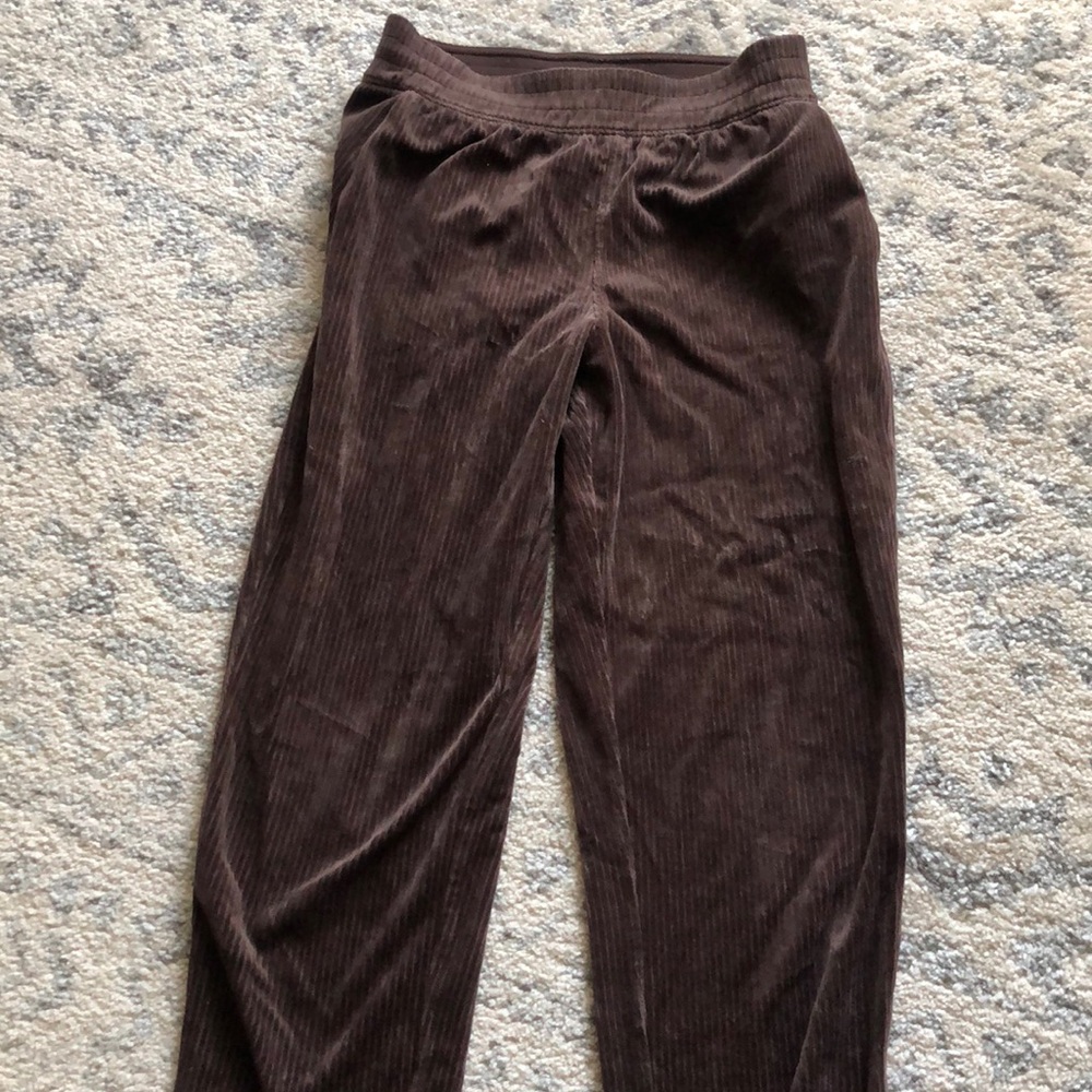 Lululemon brown suede ribbed pants